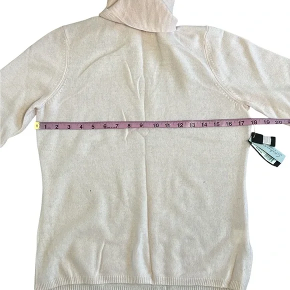Madison Cashmere Pink Turtleneck Sweater 100% Cashmere Size M READ - Picture 6 of 9